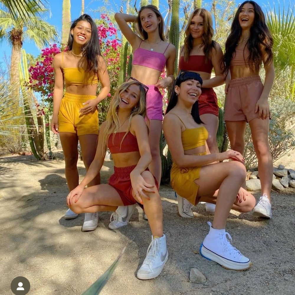 Light pink five the label shorts